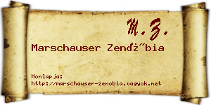 Marschauser Zenóbia névjegykártya